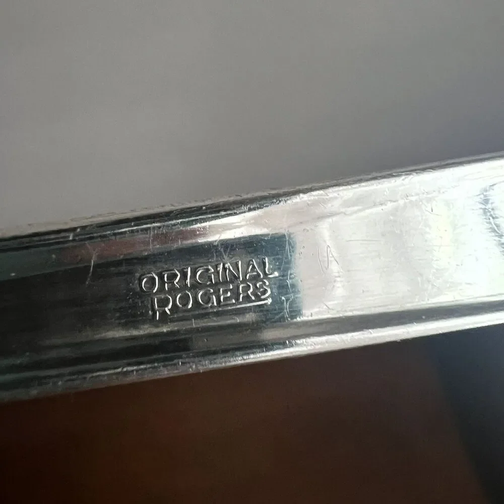 Vintage Wm A Rogers Serving Spoon Monogramed R